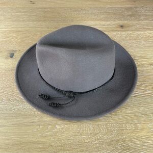 Olive & Pique Wool Felt Flat Brim Hat